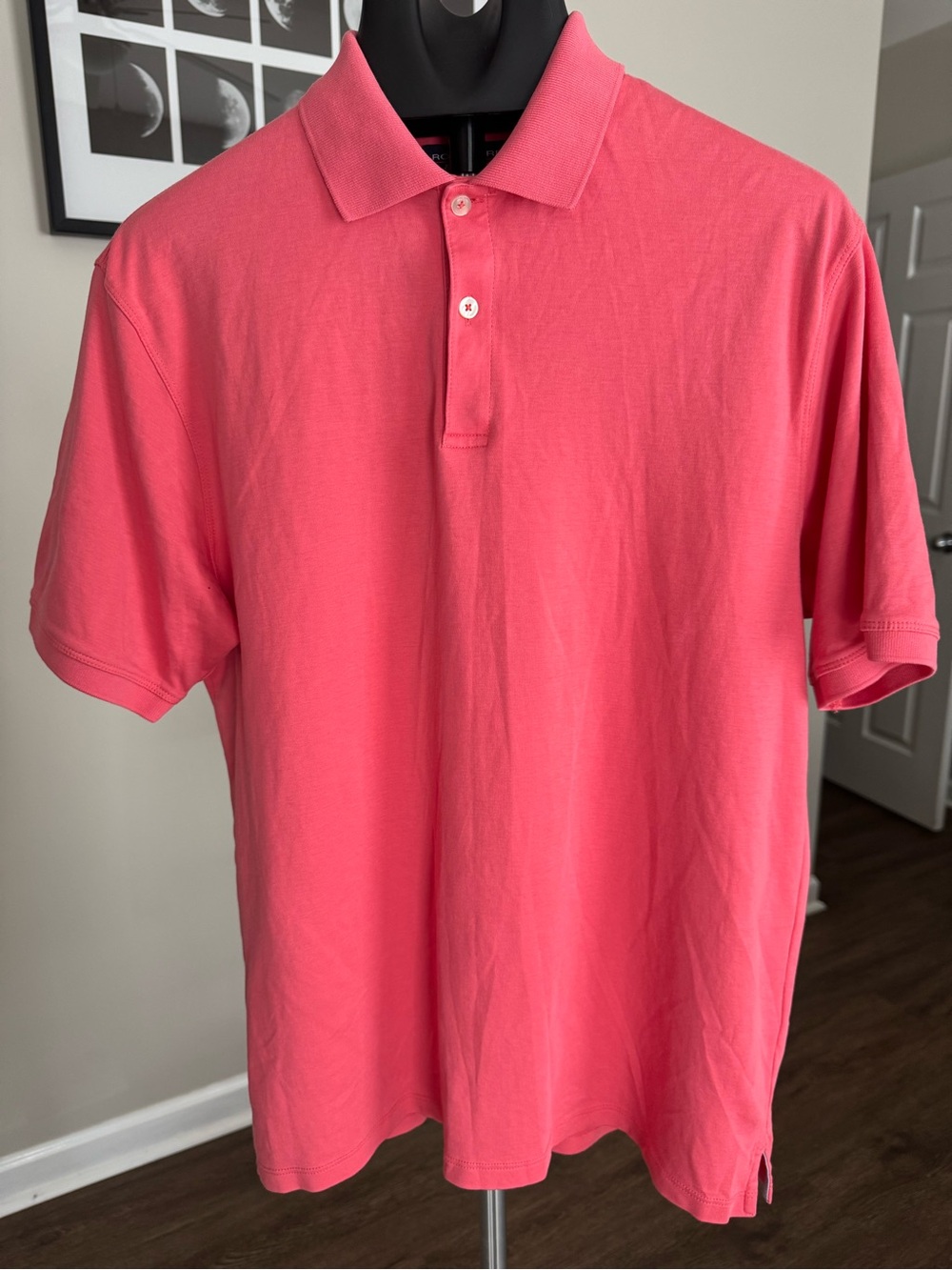 Roundtree & Yorke Coral Pink Polo Shirt